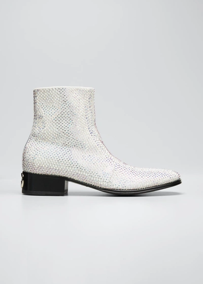 Shop Dolce & Gabbana Men's Dg Swarovski Crystal Short Boots