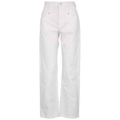 Shop Isabel Marant Nadege White Straight-leg Jeans