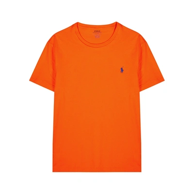 Shop Polo Ralph Lauren Orange Cotton T-shirt