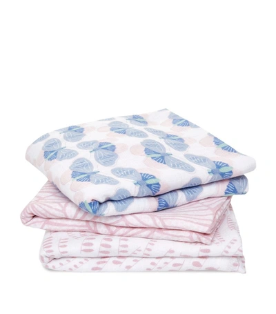 Shop Aden + Anais Deco Muslin Squares (set Of 3) In Pink