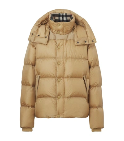 Shop Burberry Detachable-sleeve Puffer Jacket In Brown