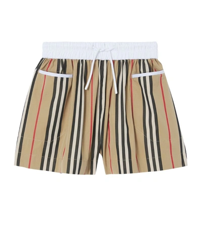 Shop Burberry Kids Icon Stripe Shorts (3-14 Years) In Neutrals