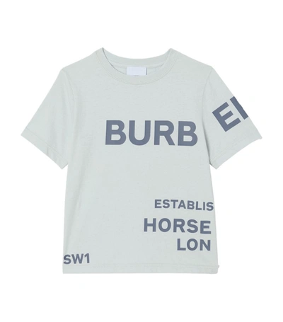Shop Burberry Kids Horseferry T-shirt (3-14 Years) In Grey