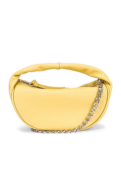 By Far Baby Cush Biscuit Flat Grain Leather Bag In Yellow | ModeSens