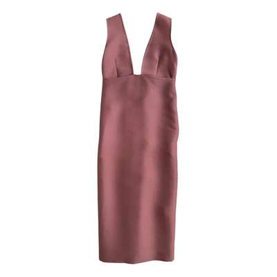 Pre-owned Bally Wool Mid-length Dress In Pink