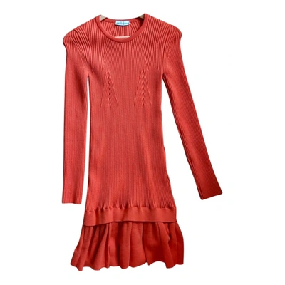 Pre-owned Rabanne Wool Mini Dress In Orange