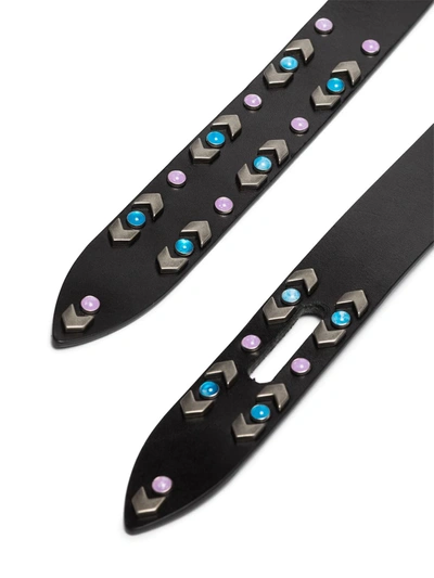 Shop Isabel Marant Lecce 3cm Studded Leather Belt In Black