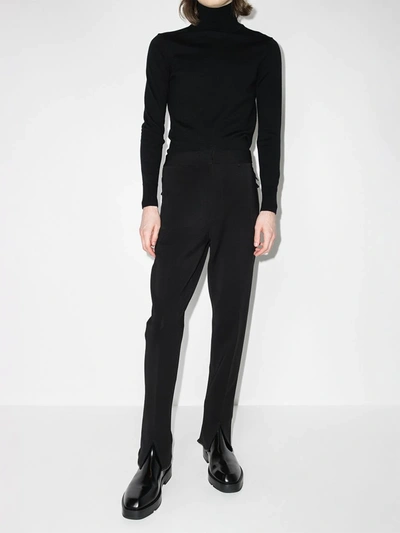 Shop Givenchy Zip-cuff Skinny Trousers In Black