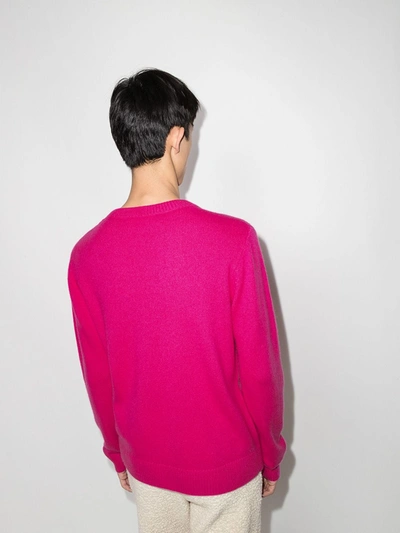 Shop The Elder Statesman Simple Crew-neck Cashmere Jumper In Pink
