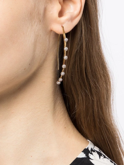 Shop Dower & Hall Waterfall Pearl Drop Earring In Gold