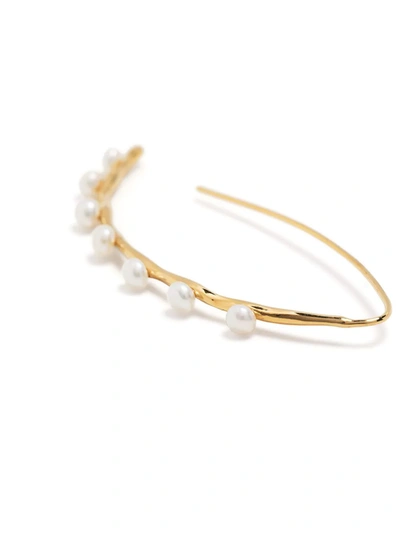 Dower & Hall Waterfall Pearl Drop Earring In Gold