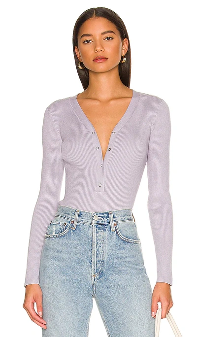 Shop Bcbgeneration Knit Bodysuit In Lavender