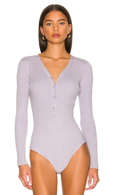 Shop Bcbgeneration Knit Bodysuit In Lavender