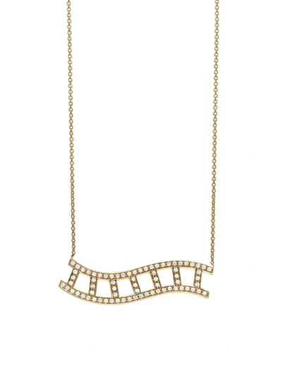 Shop Sophie Bille Brahe Women's Échelle Ocean 18k Yellow Gold & Diamond Necklace