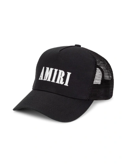 Shop Amiri Men's Core Logo Trucker Hat In Black White