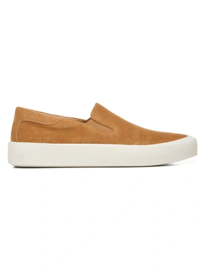 Shop Vince Women's Ginelle Suede Slip-on Sneakers In Tan