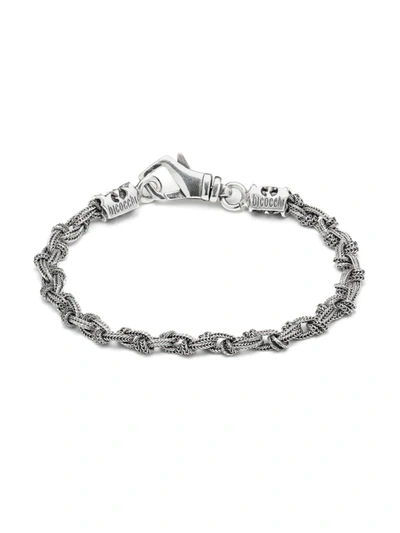 Shop Emanuele Bicocchi Knot Braid Sterling Silver Bracelet