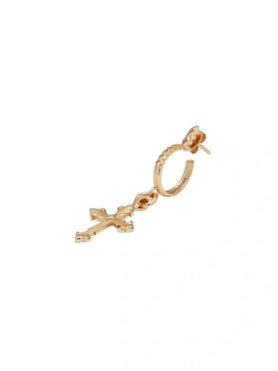 Shop Emanuele Bicocchi Men's Fleury Cross Gold-plated Sterling Silver Earring