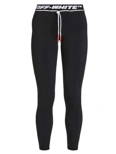 Shop Off-white Women's Athletic Logo Band Leggings In Black