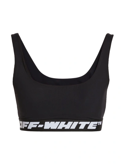 Shop Off-white Women's Athletic Logo Sports Bra In Black