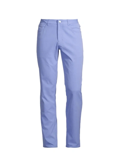 Shop Peter Millar Men's Eb66 Performance Five-pocket Pants In Blue