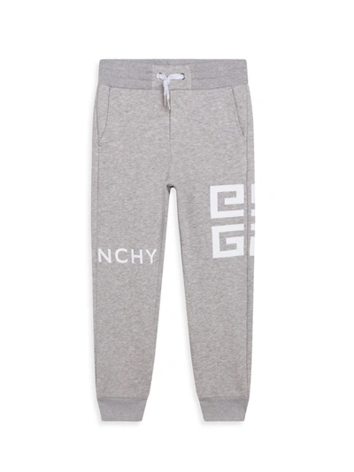 Shop Givenchy Little Boy's & Boy's Logo Fleece Sweatpants In Grey