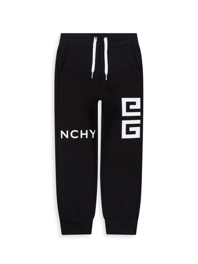 Shop Givenchy Little Boy's & Boy's Logo Fleece Sweatpants In Black