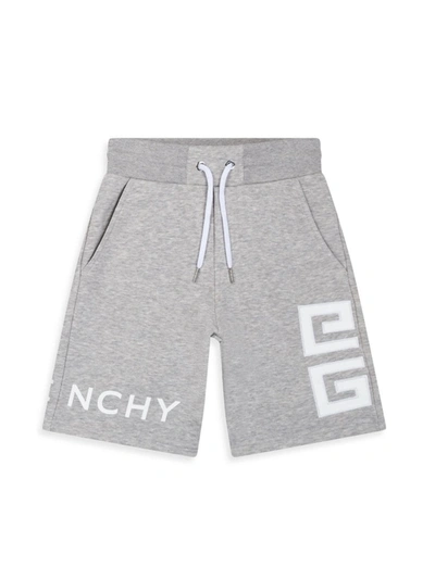Shop Givenchy Little Boy's & Boy's Logo Bermuda Shorts In Grey