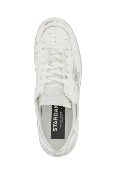 Shop Golden Goose Stardan Sneakers In White,silver