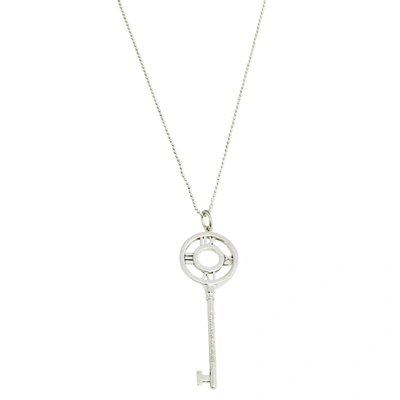 Pre-owned Tiffany & Co Sterling Silver Atlas Key Pendant Necklace