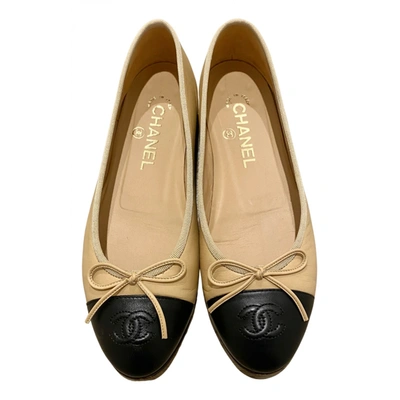 chanel nude ballet flats