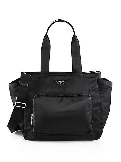 Shop Prada Nylon Diaper Bag In Black