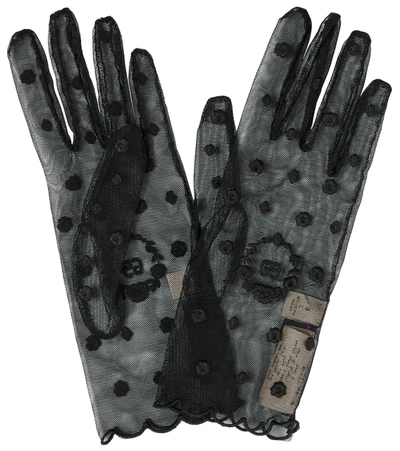 Gucci Black Tulle Gloves Gucci