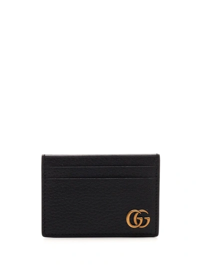 Shop Gucci Gg Marmont Money Clip Cardholder In Black