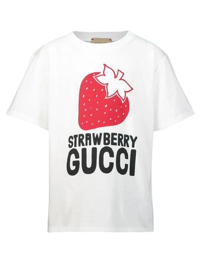 Shop Gucci Kids T-shirt For Girls In White