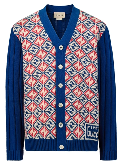 Shop Gucci Kids Cardigan For Boys In Blue