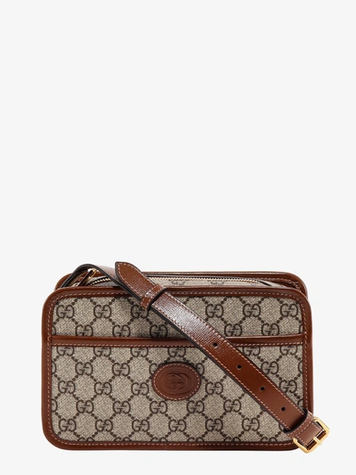 Shop Gucci Shoulder Bag In Beige