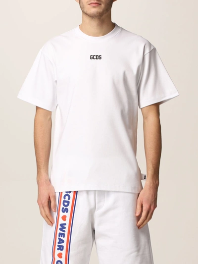 Shop Gcds Basic T-shirt With Mini Logo In White