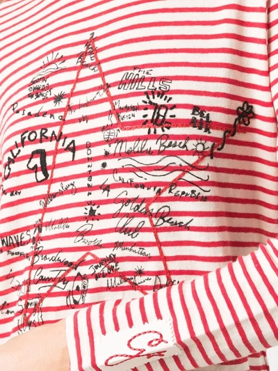 Shop Golden Goose Star-print Striped Long-sleeved T-shirt In Neutrals