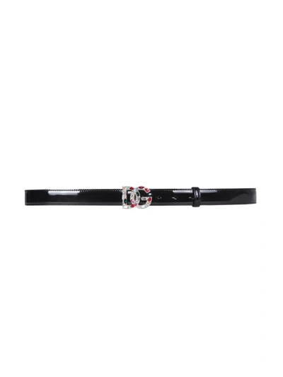 Shop Dolce & Gabbana Logo Buckled Belt In Black