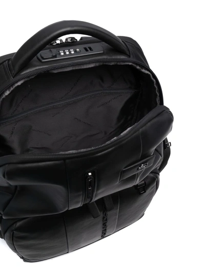 Piquadro Logo-embossed Backpack In Black