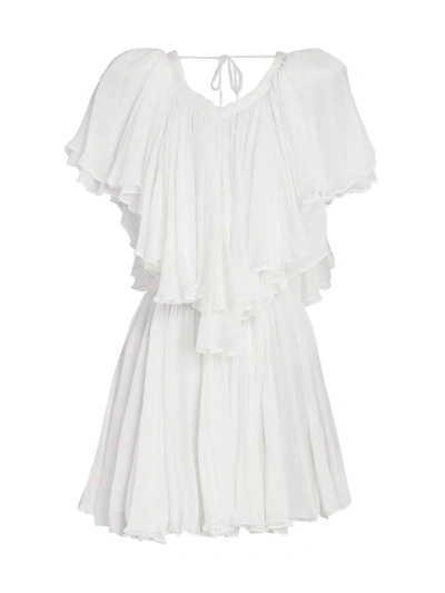 Shop Isabel Marant Women's Amelie Ethereal Silk Minidress In White