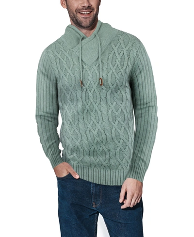 Shop X-ray Men's Shawl Neck Knit Sweater In Sage