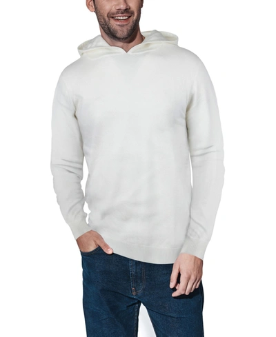 Shop X-ray Men's Basic Hooded Midweight Sweater In Off White