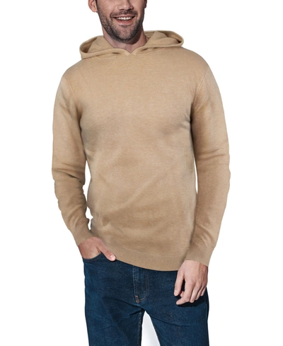 Shop X-ray Men's Basic Hooded Midweight Sweater In Oatmeal