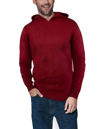 Shop X-ray Men's Basic Hooded Midweight Sweater In Jester Red