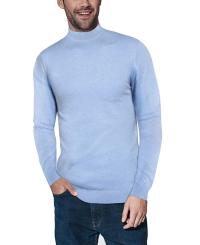 Shop X-ray Men's Basice Mock Neck Midweight Pullover Sweater In Pastel Blue