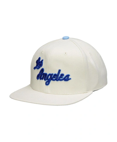 Shop Mitchell & Ness Men's Cream Los Angeles Lakers Hardwood Classics Snapback Adjustable Hat