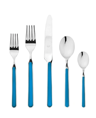 Shop Mepra Fantasia Flatware Set, 5 Piece In Electric Blue