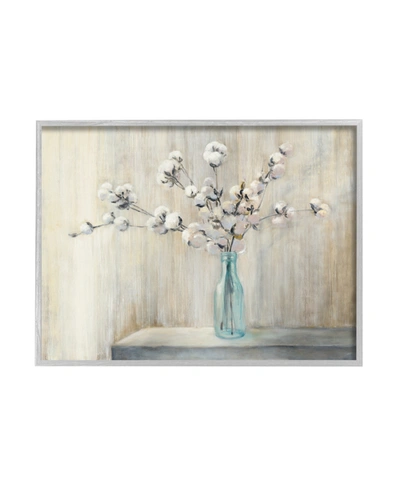 Shop Stupell Industries Beautiful Cotton Flower Gray Brown Painting Gray Farmhouse Rustic Framed Giclee Texturized Art, 11"  In Multi-color